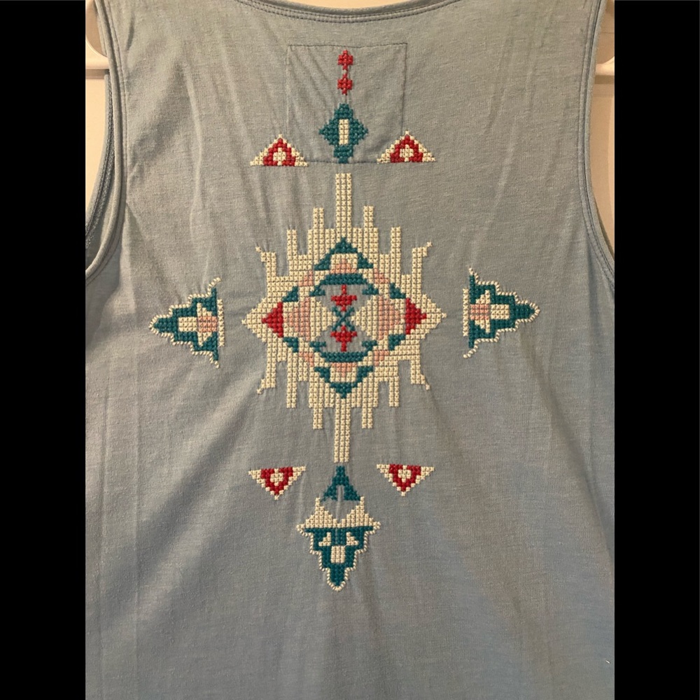 Johnny Was Tunic Top Aztec Southwestern Embroidered Boho Festival - Picture 8 of 9